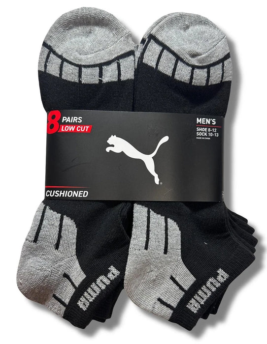 Calcetines PUMA para hombre  de corte bajo, Negro Cube - Paquete de 8