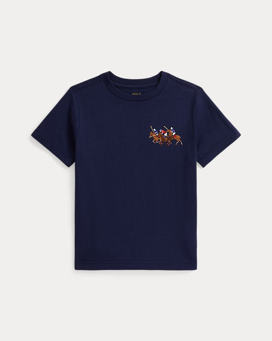 Ralph Lauren Camiseta de punto de algodón Triple-Pony