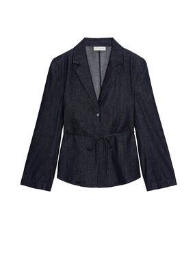 Zara Blazer camisa cinturón estilo jean denim