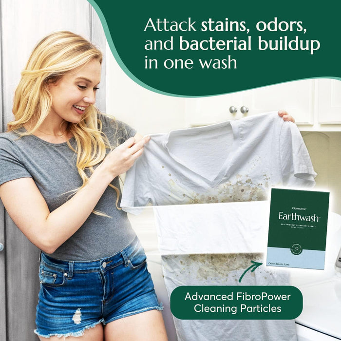 Sábanas de detergente para ropa Ocean Breeze - 32 hojas - Quierox - Tienda Online
