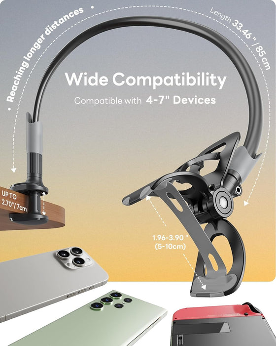 SAIJI Soporte para teléfono con cuello de cisne para cama - Quierox - Tienda Online