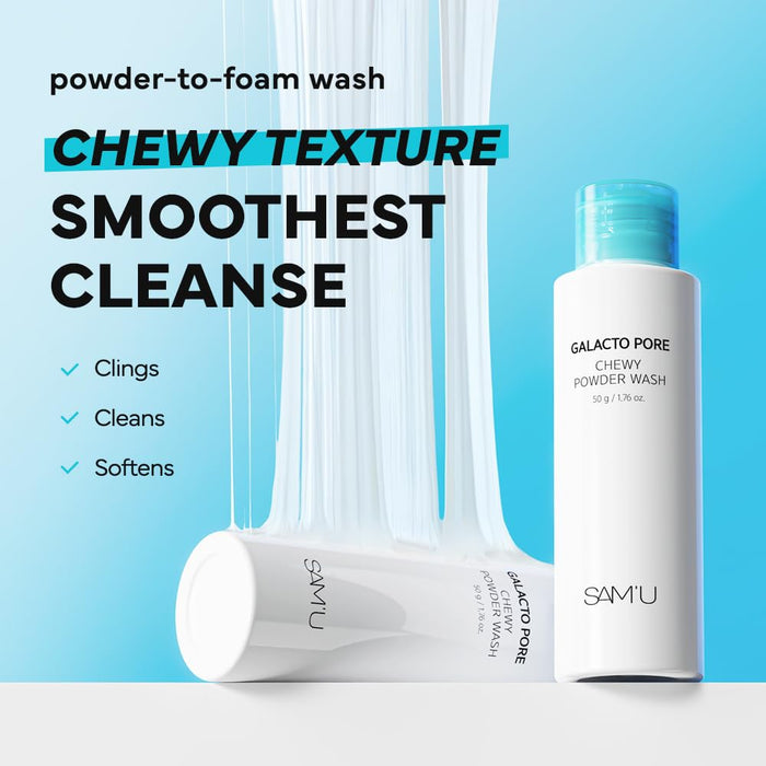 SAM'U Galacto Pore - Jabón en polvo, limpiador facial suave de enzimas y exfoliante - Quierox - Tienda Online