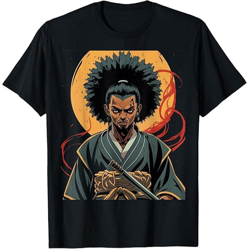 Samurai Boy Anime Afro | Camiseta de estilo retro japonés, Negro - Quierox - Tienda Online
