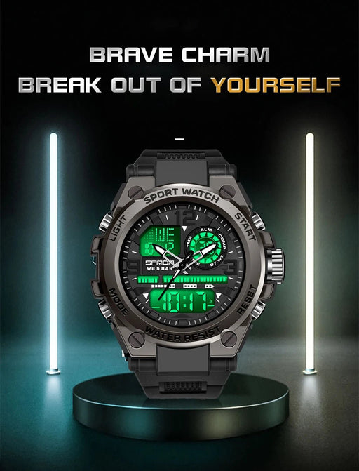 SANDA - Relojes deportivos de lujo estilo G para hombre, reloj de cuarzo analógico militar - Quierox - Tienda Online