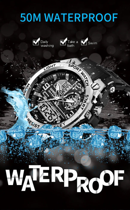 SANDA - Relojes deportivos de lujo estilo G para hombre, reloj de cuarzo analógico militar - Quierox - Tienda Online