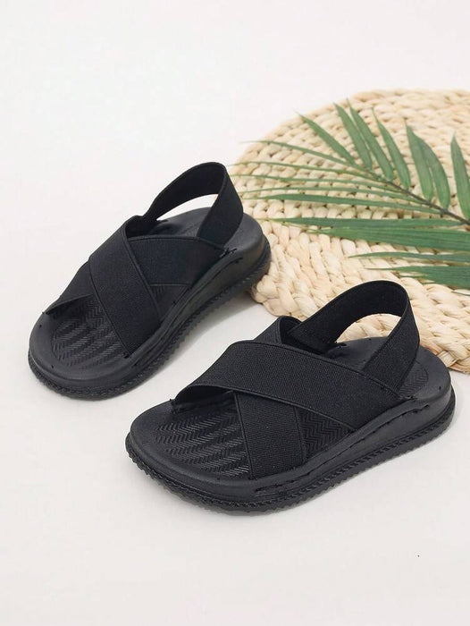 Sandalias cómodas para niños pequeños con tiras elásticas, planas sin cordones - Quierox - Tienda Online