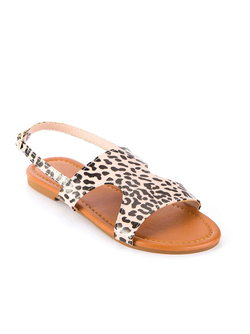 Sandalias con tiras cruzadas con estampado de leopardo para mujer, sandalias elegantes - Quierox - Tienda Online