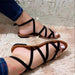 Sandalias de cuero Gladiator: zapatillas de verano trenzadas con trenzas para mujeres con bucle de gancho ajustable - Quierox - Tienda Online