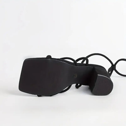 Sandalias de Tacón Grueso para Mujer - Diseño de Tiras Cruzadas - Quierox - Tienda Online