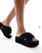 Sandalias planas acolchadas con tiras cruzadas ASOS DESIGN Thunder en color negro - Quierox - Tienda Online