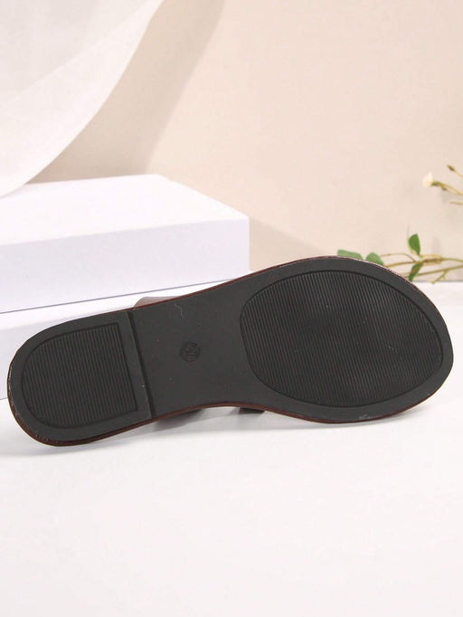 Sandalias planas con tira asimétrica y abertura de puntera para mujer - Quierox - Tienda Online