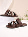 Sandalias planas con tira asimétrica y abertura de puntera para mujer - Quierox - Tienda Online