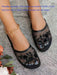 Sandalias planas de playa hechas a mano con cuentas y decoración floral, para mujer - Quierox - Tienda Online