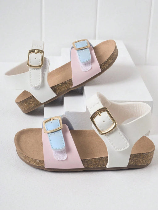 Sandalias romanas de piel sintética para niña, versátiles, con tira trasera - Quierox - Tienda Online