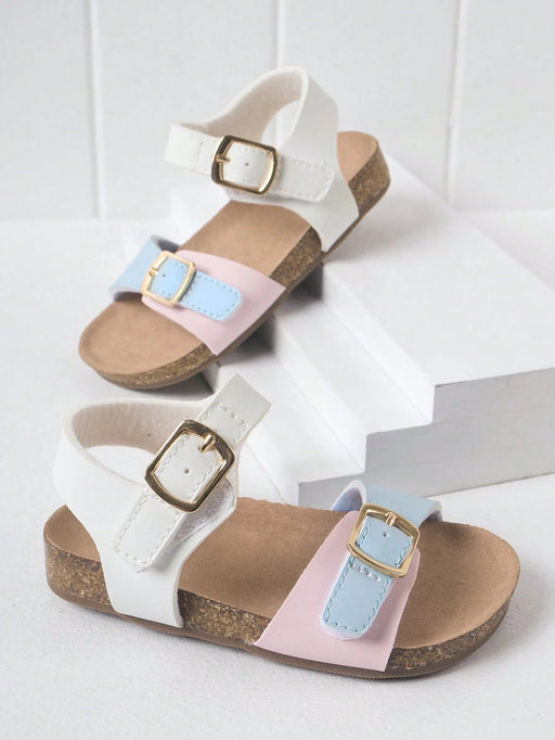 Sandalias romanas de piel sintética para niña, versátiles, con tira trasera - Quierox - Tienda Online