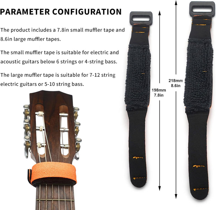 SAPHUE Amortiguador de cuerda de guitarra de 2 tamaños - Quierox - Tienda Online