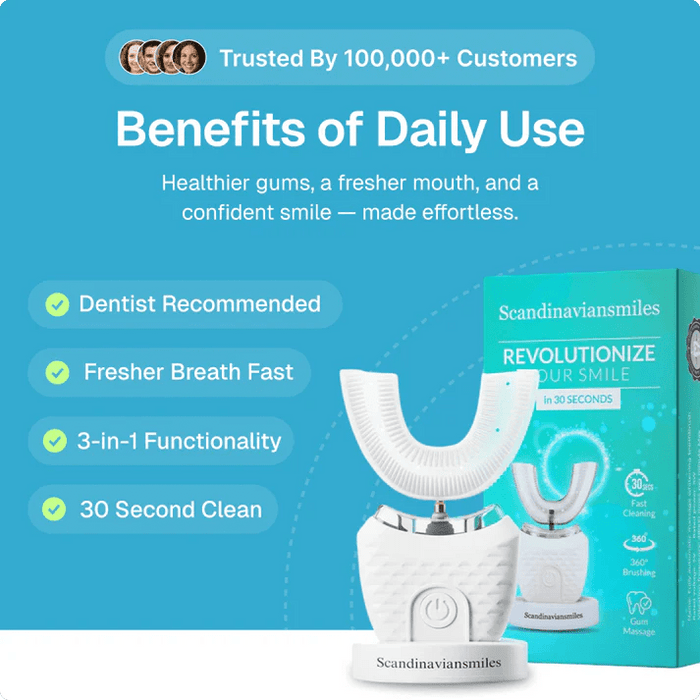 Scandinaviansmiles Cepillo de dientes electrico que revoluciona tu sonrisa en 30 segundos - Quierox - Tienda Online