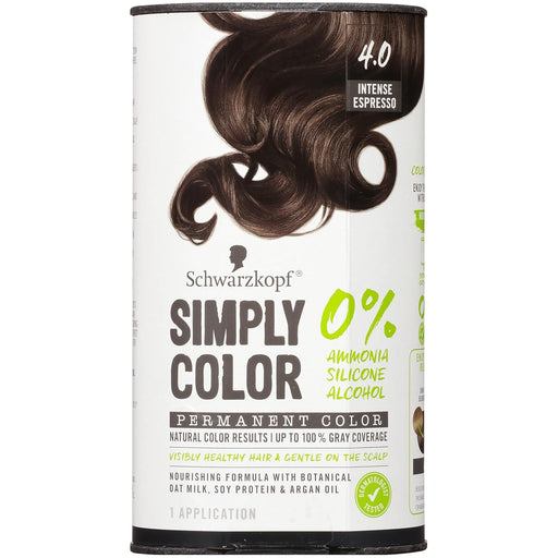 Schwarzkopf Simply Color Tinte para cabello 4.0 Intense Espresso, 1 aplicación - Quierox - Tienda Online