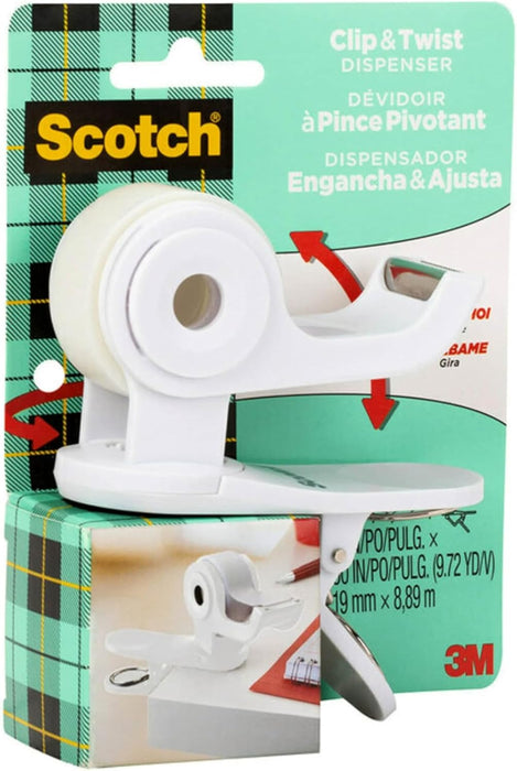 Scotch Dispensador de cinta de escritorio, blanco, ideal para envolver regalos, 1 dispensador - Quierox - Tienda Online