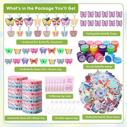 Seajan 162 piezas de recuerdos de fiesta de cumpleaños de mariposa para 16 niños - Quierox - Tienda Online