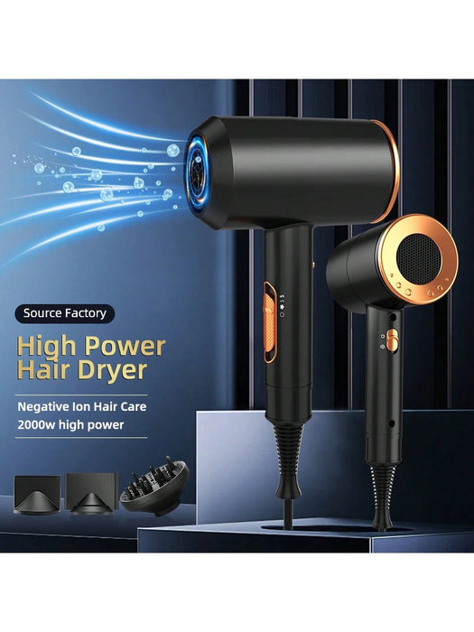 Secador de pelo profesional de 1 pieza de 1800 W con acondicionamiento iónico y difusor - Quierox - Tienda Online