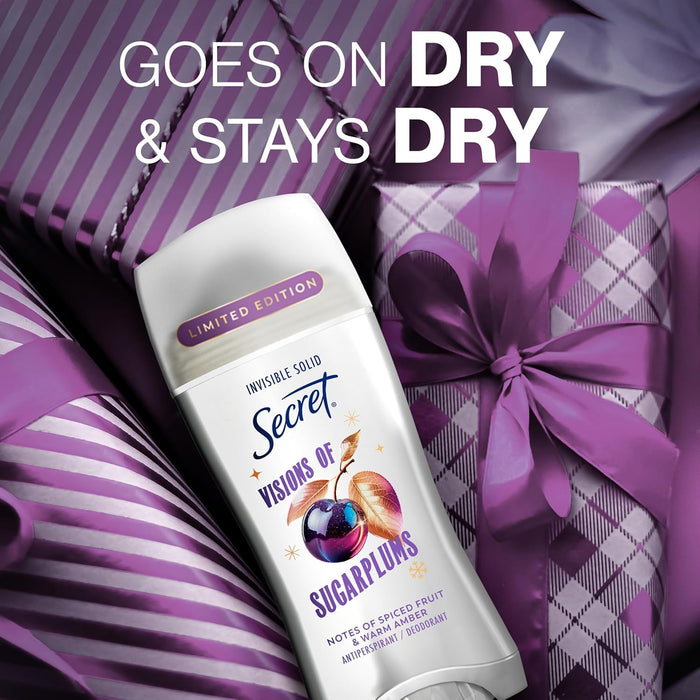 Secret Fresh Desodorante antitranspirante para mujer Visions of Sugarplums con aroma a fruta - Quierox - Tienda Online