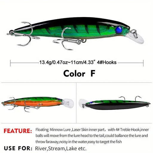 Señuelo De Pesca Minnow De Superficie verde - Quierox - Tienda Online