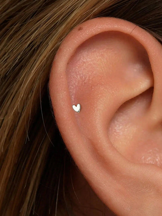 SereneSpark 1 par de pendientes de plata de ley 925 con forma de corazón - Quierox - Tienda Online