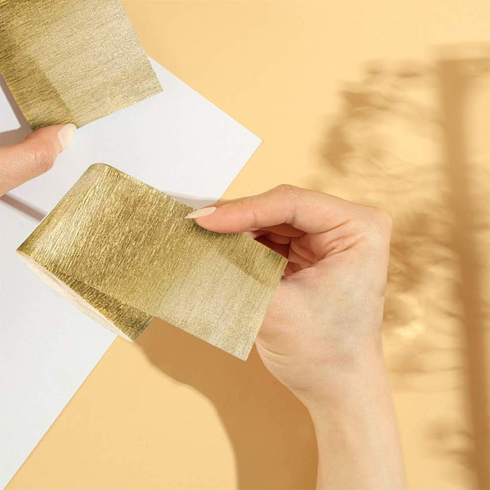 Serpentinas de papel crepé negro y dorado (2 rollos de cada color) - Quierox - Tienda Online