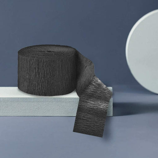 Serpentinas de papel crepé negro y dorado (2 rollos de cada color) - Quierox - Tienda Online
