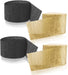Serpentinas de papel crepé negro y dorado (2 rollos de cada color) - Quierox - Tienda Online