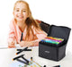 Set 80 Marcadores Doble Punta Con Estuche - Quierox - Tienda Online