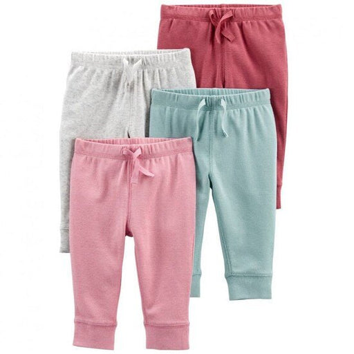 Set Carters Baby Pants 4 Piezas Lisos Sin Estampado tipo Jogger - Quierox - Tienda Online