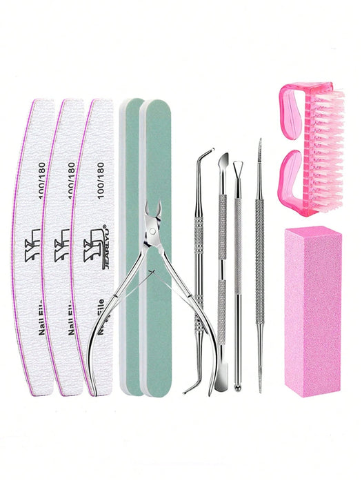 Set de 12 herramientas de manicura: kit profesional de cuidado de uñas. - Quierox - Tienda Online