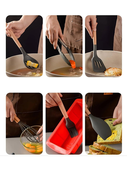 Set De 12 Utensilios De Cocina De Silicona - Quierox - Tienda Online