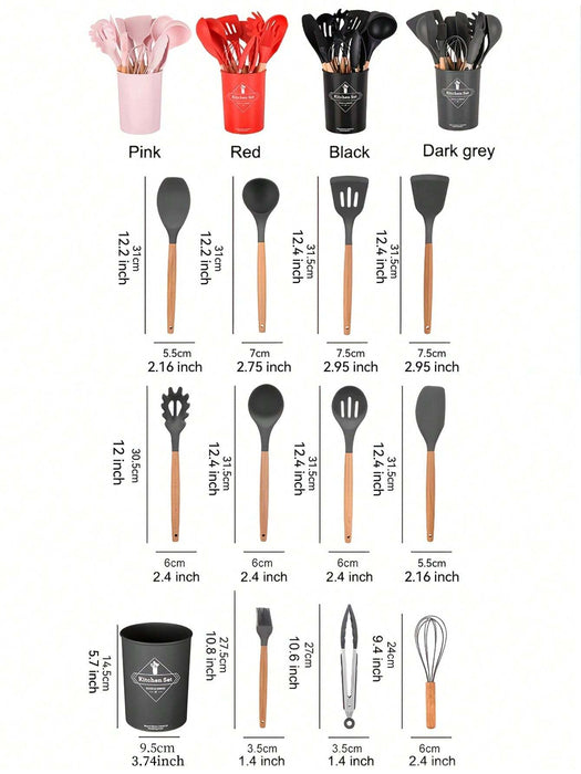 Set De 12 Utensilios De Cocina De Silicona - Quierox - Tienda Online