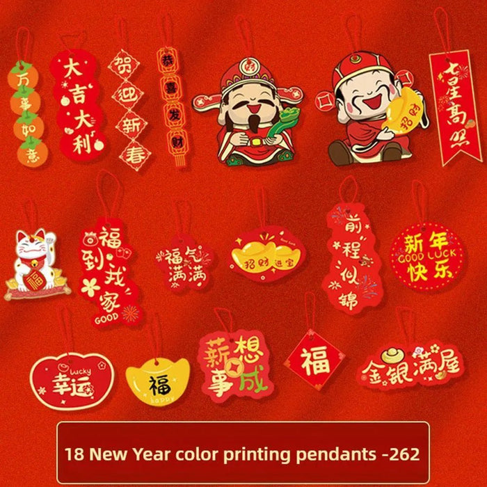 Set de 18 unidades de decoraciones Del Año Nuevo Chino - Quierox - Tienda Online