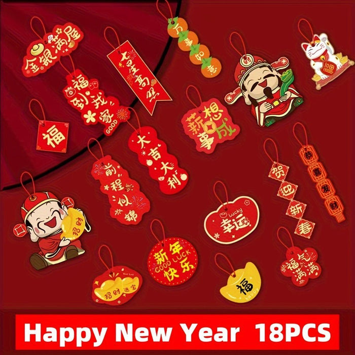 Set de 18 unidades de decoraciones Del Año Nuevo Chino - Quierox - Tienda Online
