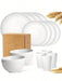 Set de 18pcs de vajilla de plástico blanco, reutilizables, adecuados para cocina - Quierox - Tienda Online
