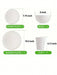Set de 18pcs de vajilla de plástico blanco, reutilizables, adecuados para cocina - Quierox - Tienda Online