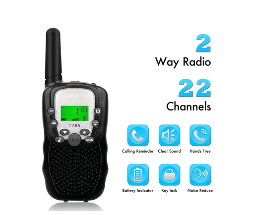 Set de 2 mini walkie - talkies de juguete para niños, alcance de 5 km, receptor bidireccional - Quierox - Tienda Online