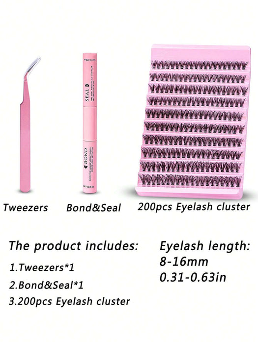 Set de 200 pestañas extensiones de pestañas postizas - Quierox - Tienda Online