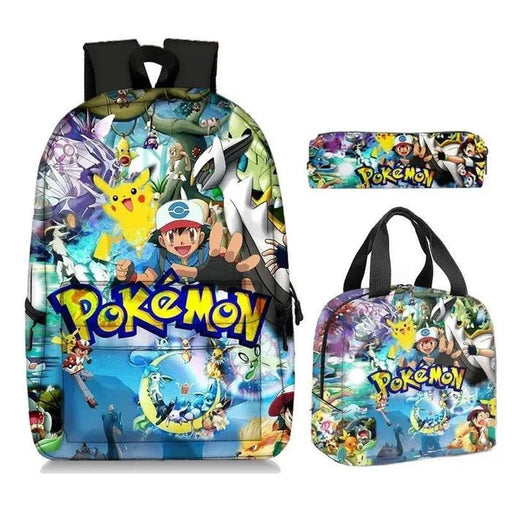 Set de 2/3 piezas Mochila escolar de Pikachu Pokémon - Quierox - Tienda Online