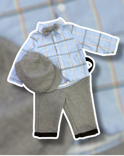 Set de 3 piezas traje de vestir formal de caballero para niño - Camisa de manga larga con corbata - Quierox - Tienda Online
