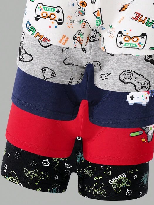Set de 5 bóxers transpirables y con estampado de consolas para adolescentes - Quierox - Tienda Online