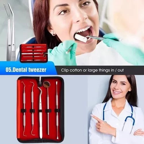 Set De 5 Kit Herramienta Dentales Limpieza Acero Inoxidable - Quierox - Tienda Online