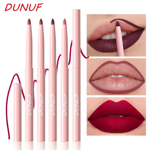 Set de 6 labiales y delineadores de labios DUNUF, contorno natural de labios - Quierox - Tienda Online