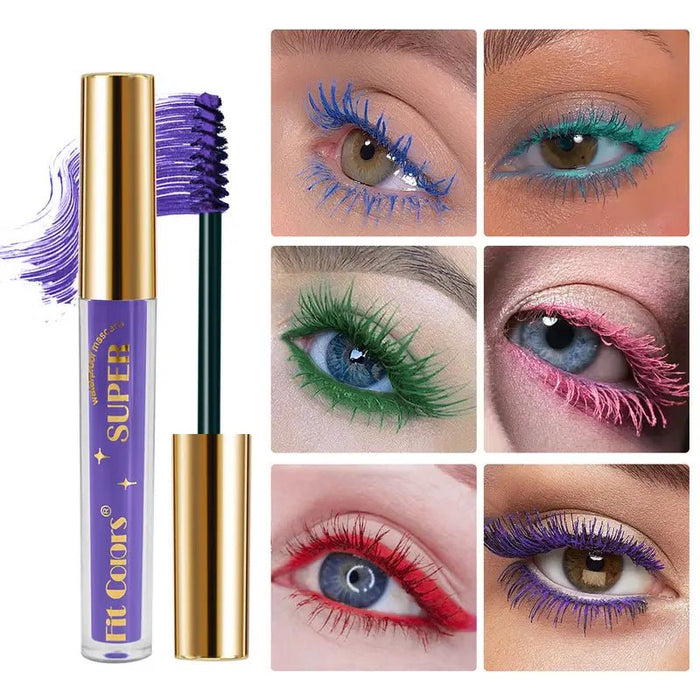 Set de 6 mascaras de pestañas impermeables resistentes de distintos colores - Quierox - Tienda Online