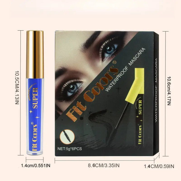 Set de 6 mascaras de pestañas impermeables resistentes de distintos colores - Quierox - Tienda Online