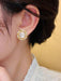Set de 6pcs de aretes de perla con diseño de ojo de gato con superficie lisa - Quierox - Tienda Online
